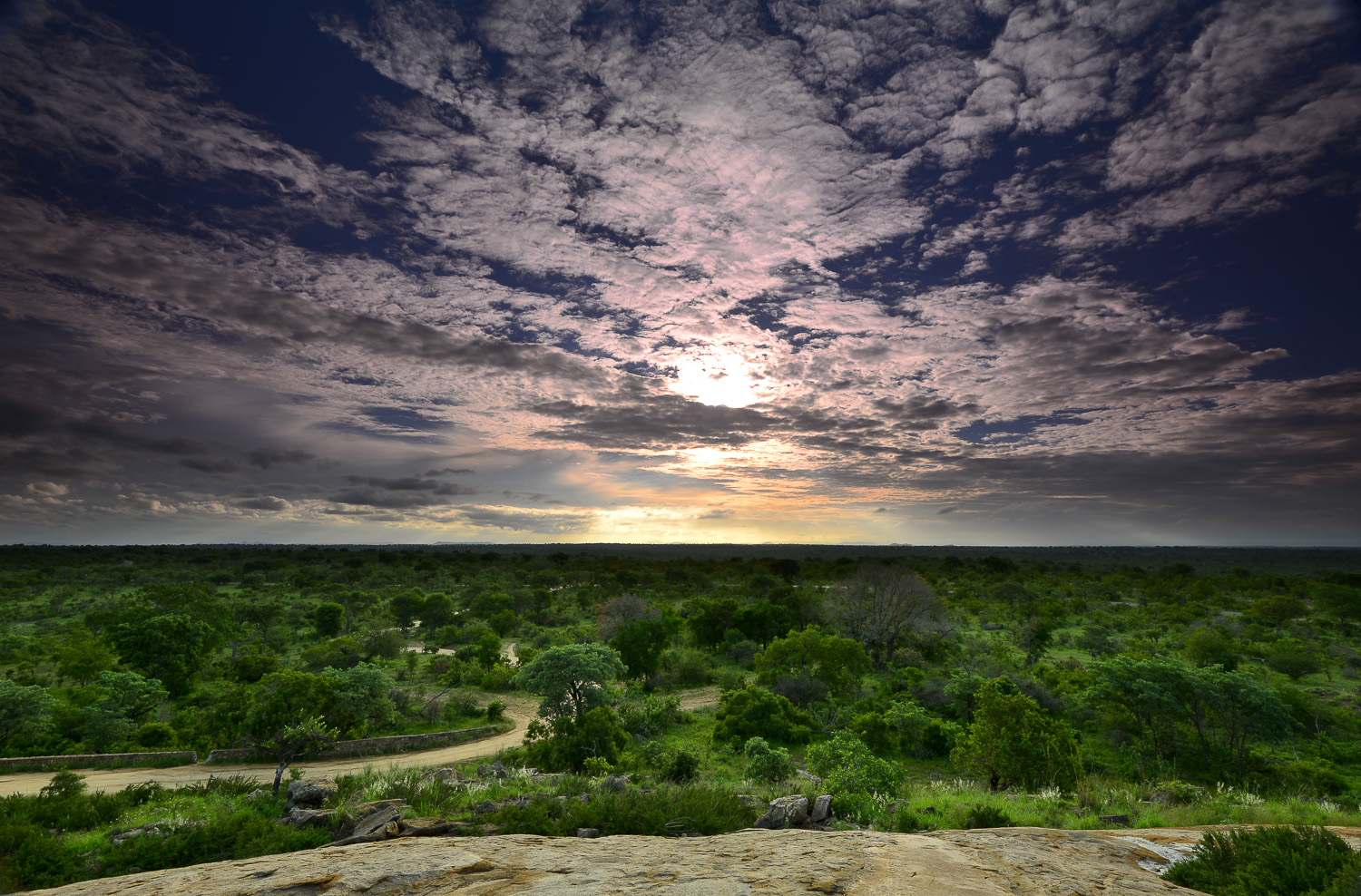 Sunrise from Mathekenyane koppie in the Kruger National Park