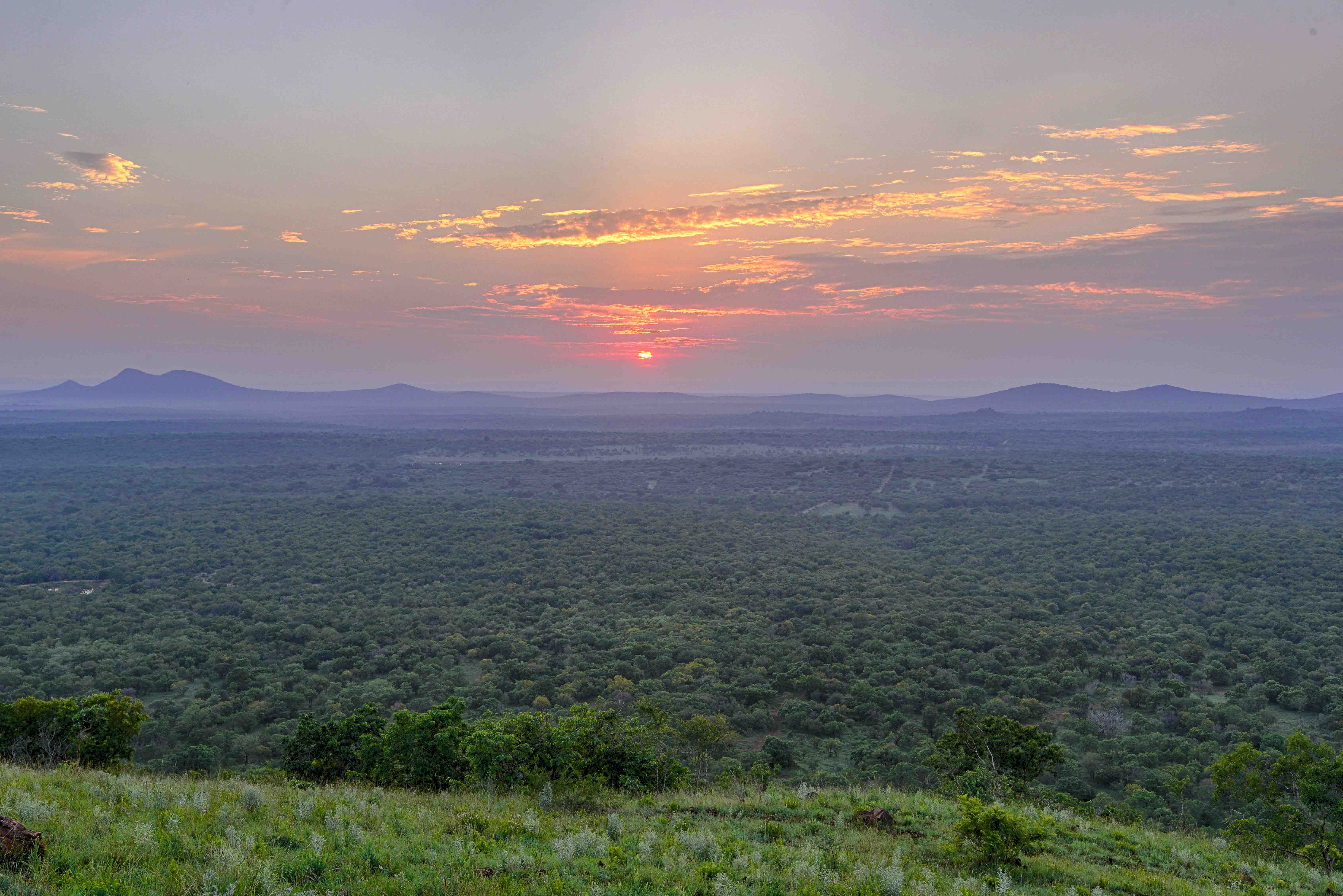 Sunrise at Boulders Safari lodge near the Kruger National Park