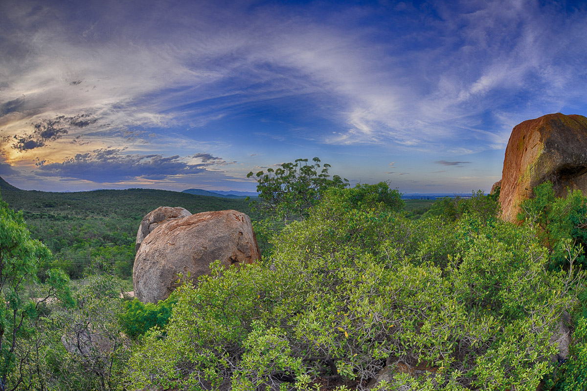 Sunset at Boulders Safari Lodge just off the N4 near Malelane Gate when exploring the Kruger National Park