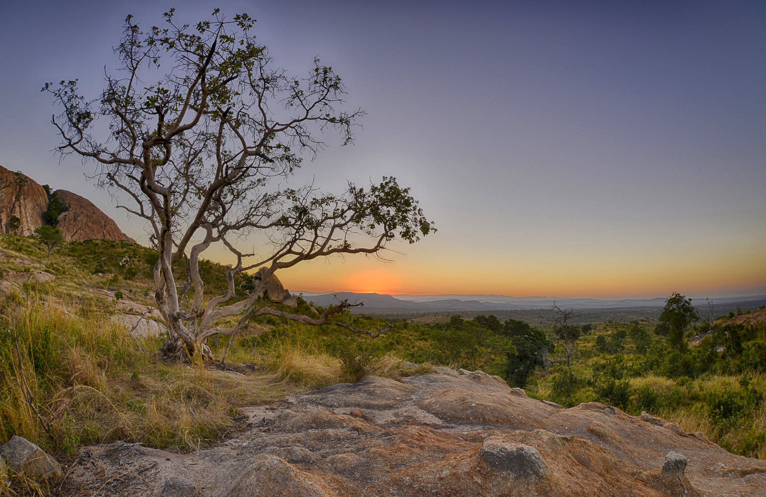 Sunset image taken on Shabeni Koppie S10 on a guided game drive in the Kruger National Park