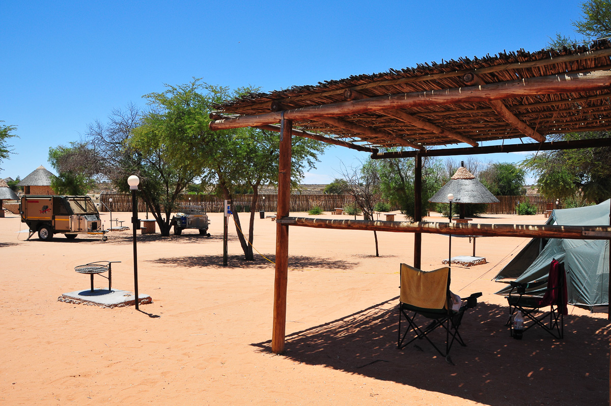 Camp site at Twee Rivieren