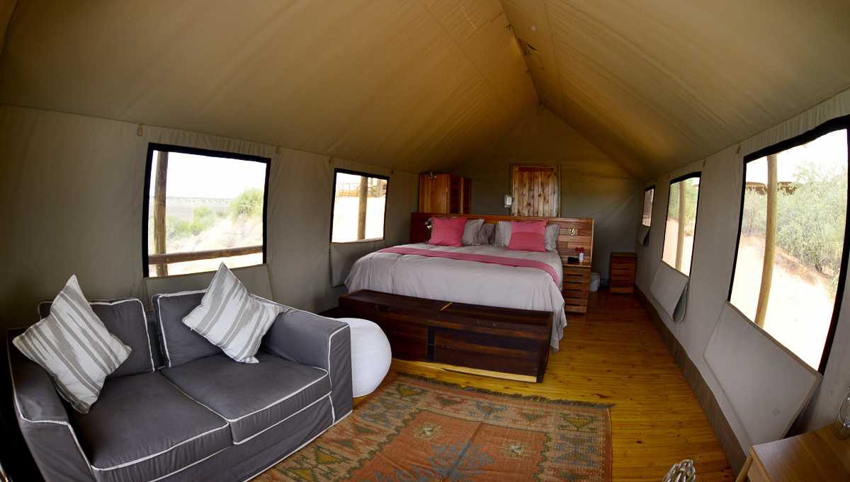 Inside Polentswa Tent