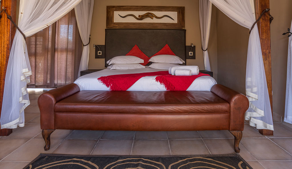 Bedroom at Toshari Lodge in Namibia