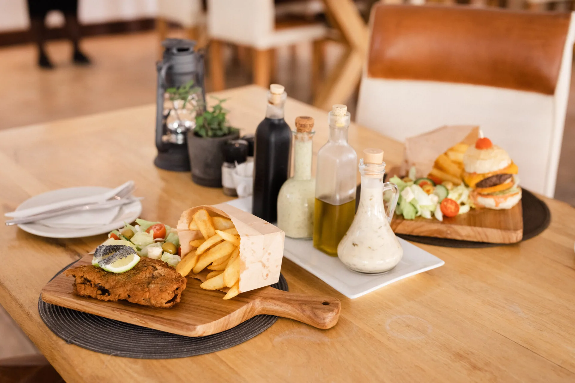 Fish and chips at Toshari Lodge in Namibia