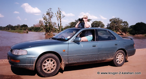 Camry on bridge in Kruger Park Camry on bridge in Kruger Park