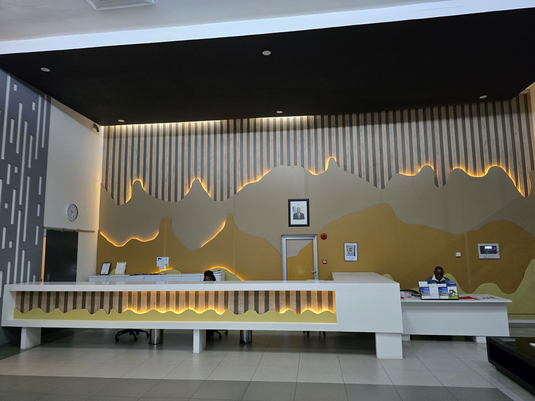 The reception area at Travelodge Kasane in Botswana