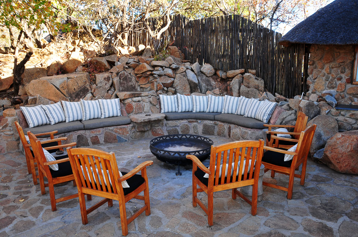 Large Boma near dining area at Tshukudu Bush Lodge
