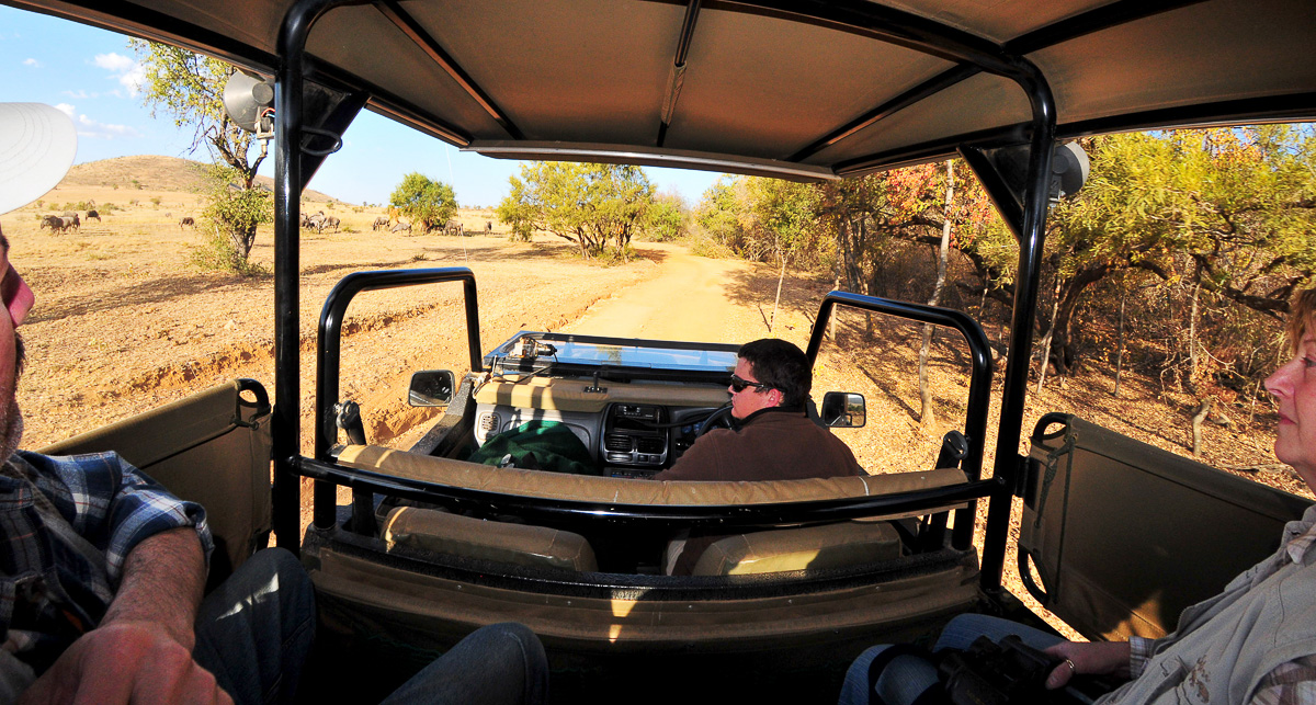 On game drive with Tshukudu Lodge
