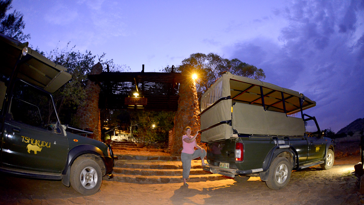 Evening game drive at Tshukudu Bush Lodge drive in the Pilanesberg