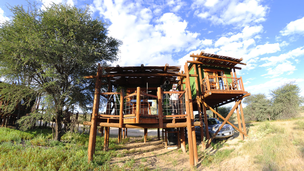 View of our Urikaruus cabin from the front