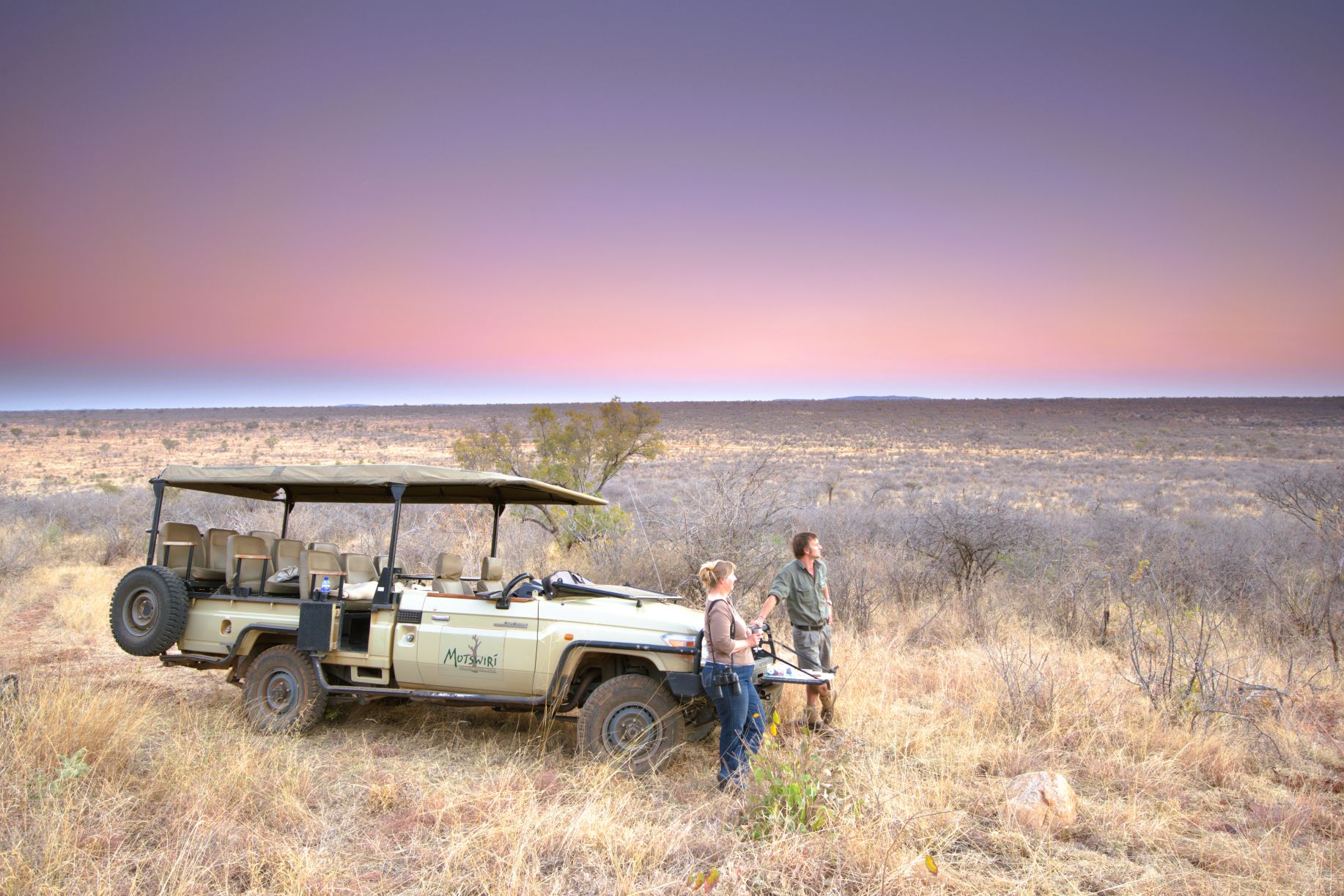 on game drive with Motswiri Private Safari Lodge