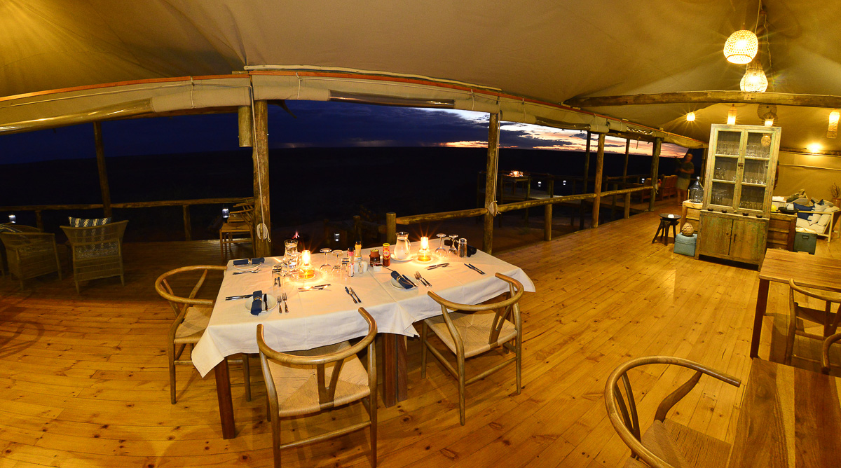 View from dining area at Polentswa camp