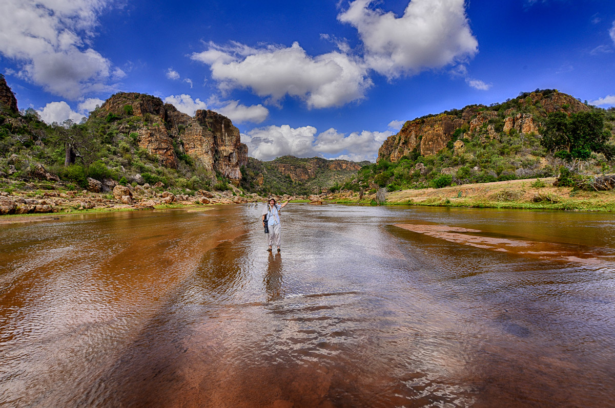 On a Walking trail in the Luvuvhu River in the Pafuri area in the Kruger National Park