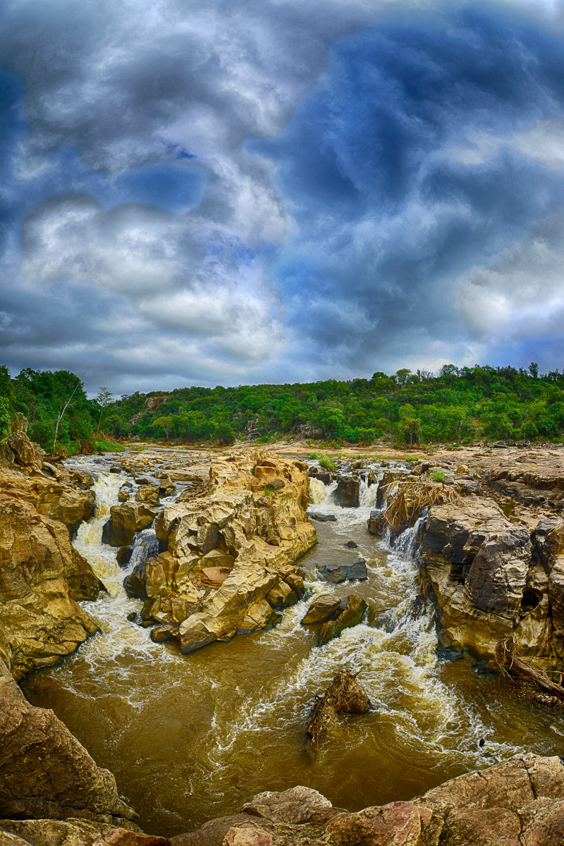 Waterfall at Mutale Falls Safari camp in Makuya Park in the Greater Kruger National Park