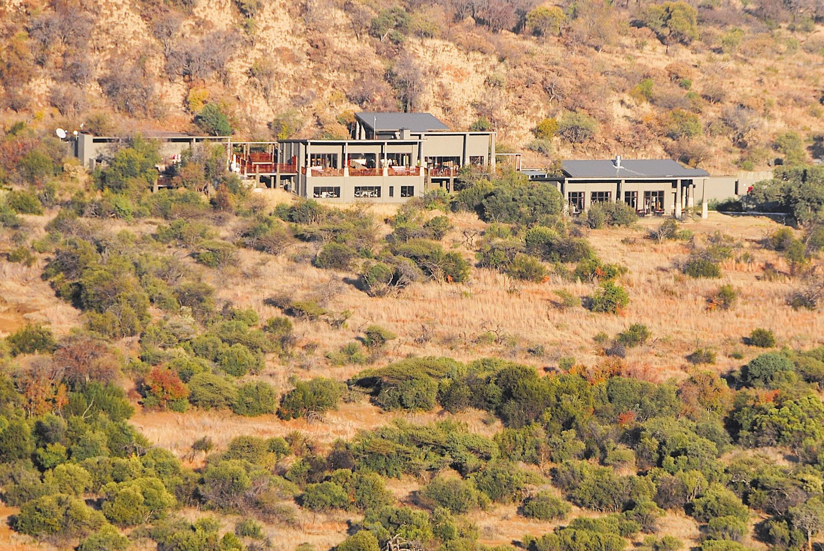 Wide view of Shepherds Tree Lodge 