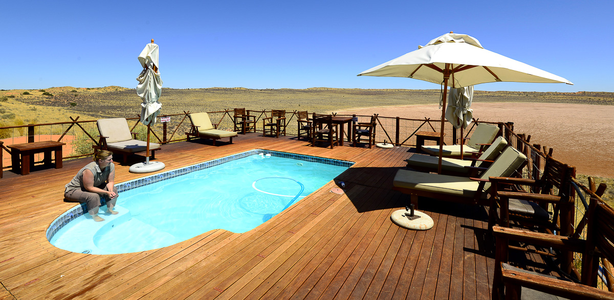 !Xaus lodge swimming pool and pan view