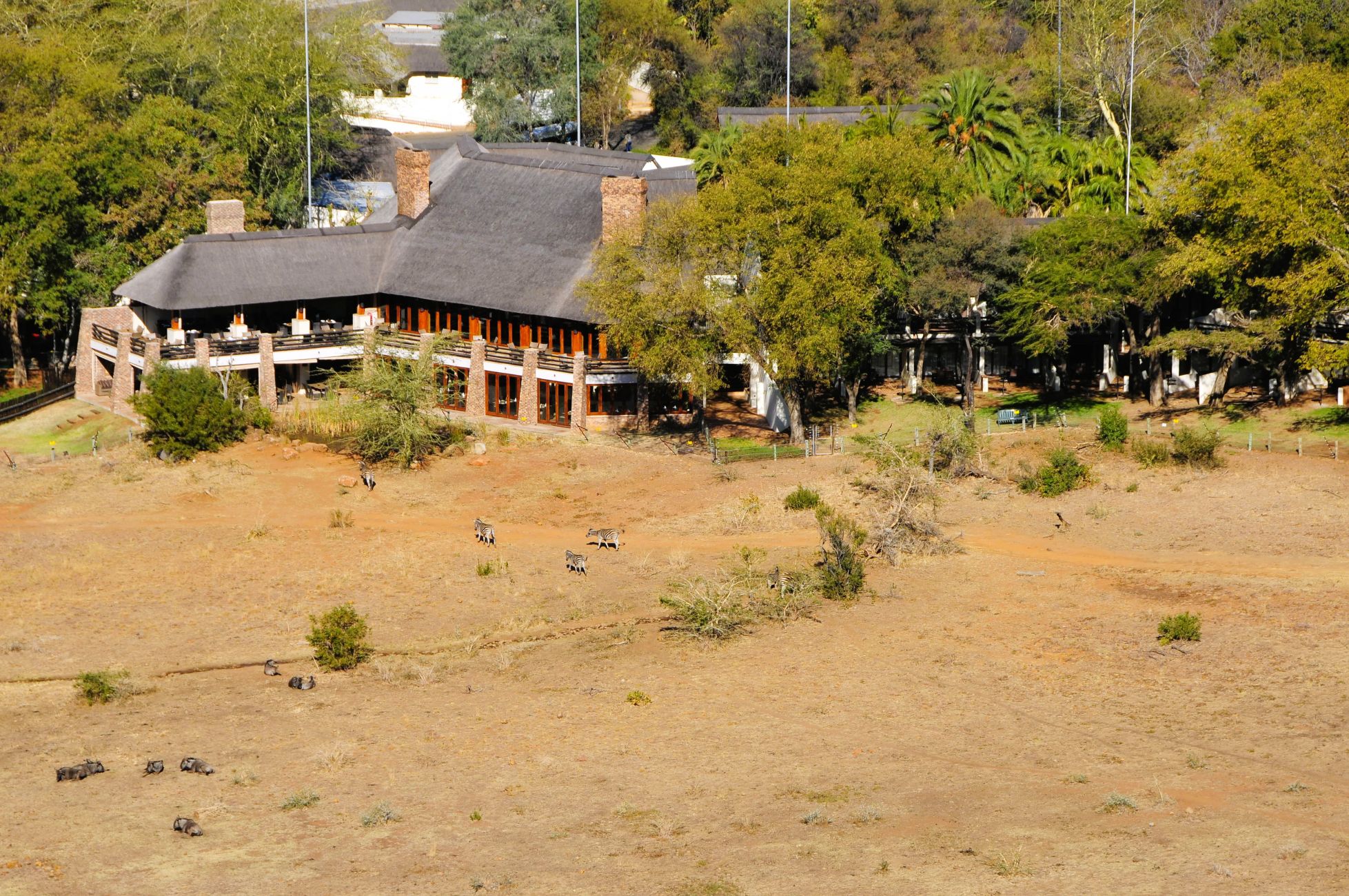 Aerial view of Kwa Maritane image taken from the hill opposite the lodge