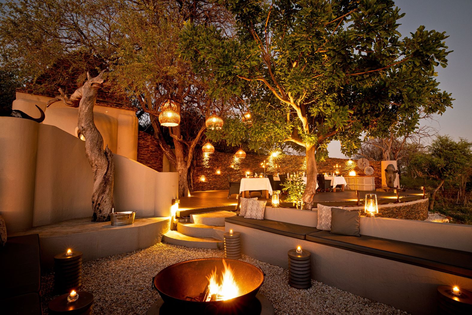Jamala Madikwe boma and starlight dining area Jamala Madikwe boma and starlight dining area