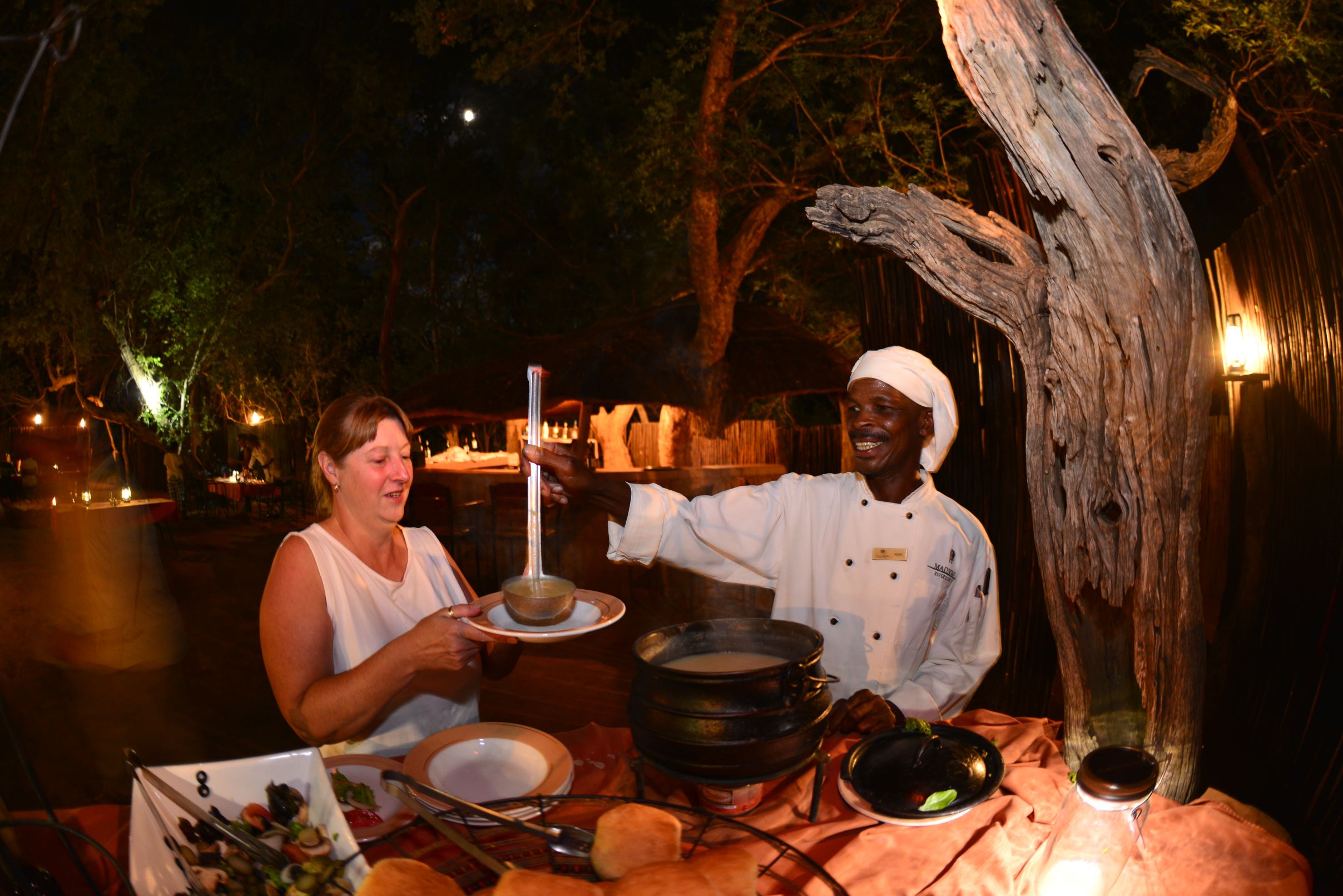 Madikwe River Lodge Boma dinner Madikwe River Lodge Boma dinner