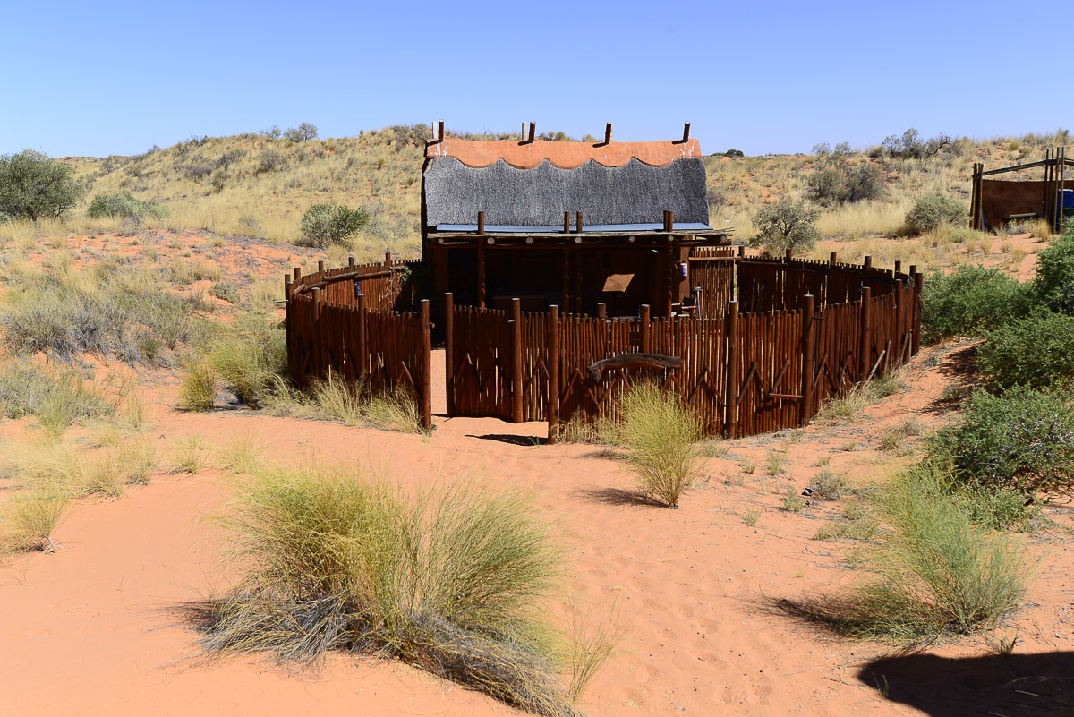 The boma at !Xaus Lodge in the Kalahari