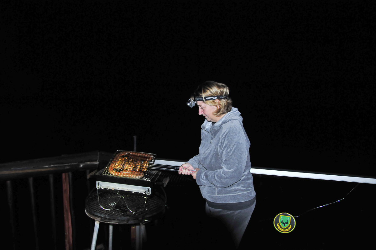 Braaing in the front at Boulders Bush Lodge