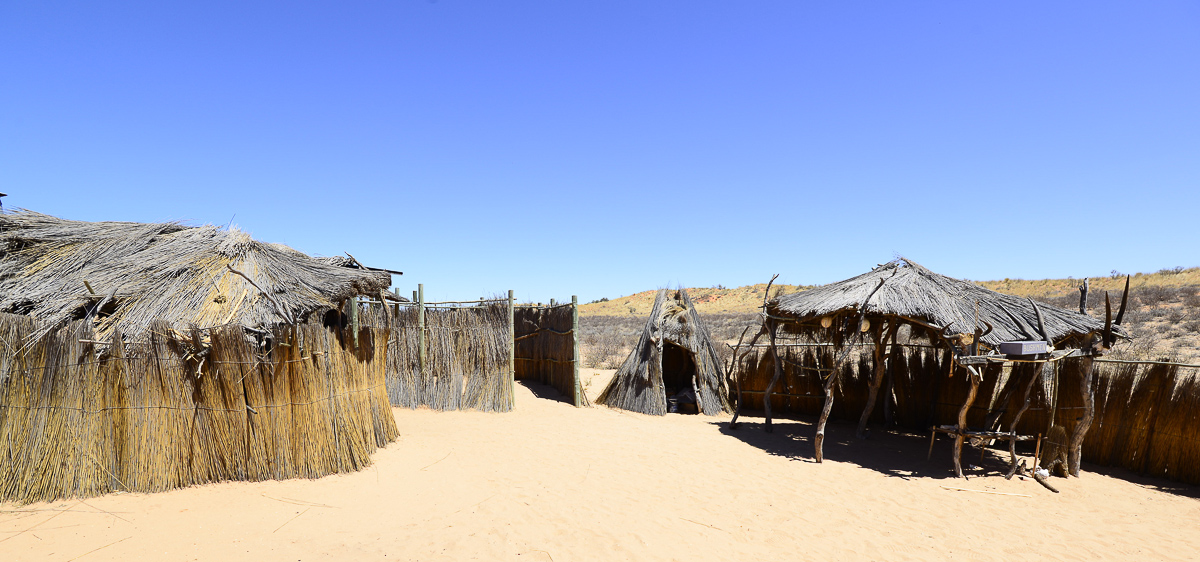 The Bushman village at Xaus Lodge in the Kalahari