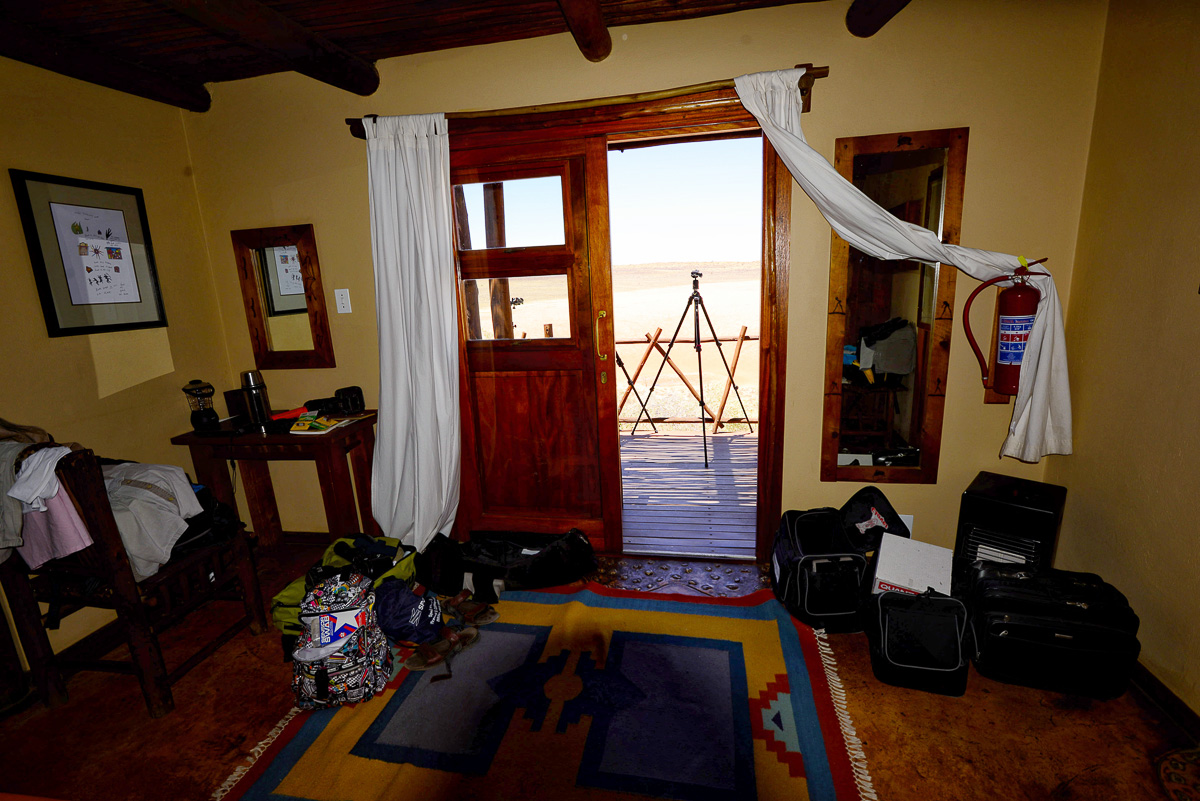 Inside our chalet at !Xaus Lodge