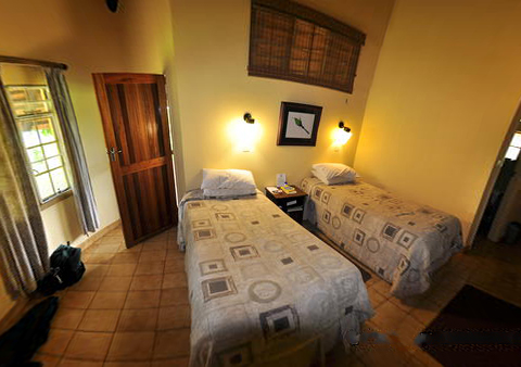 Inside view of Crocodile Bridge bungalow