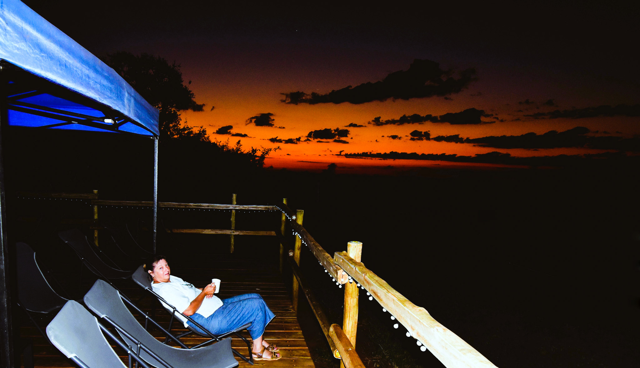 coffee on Mosetlha deck
