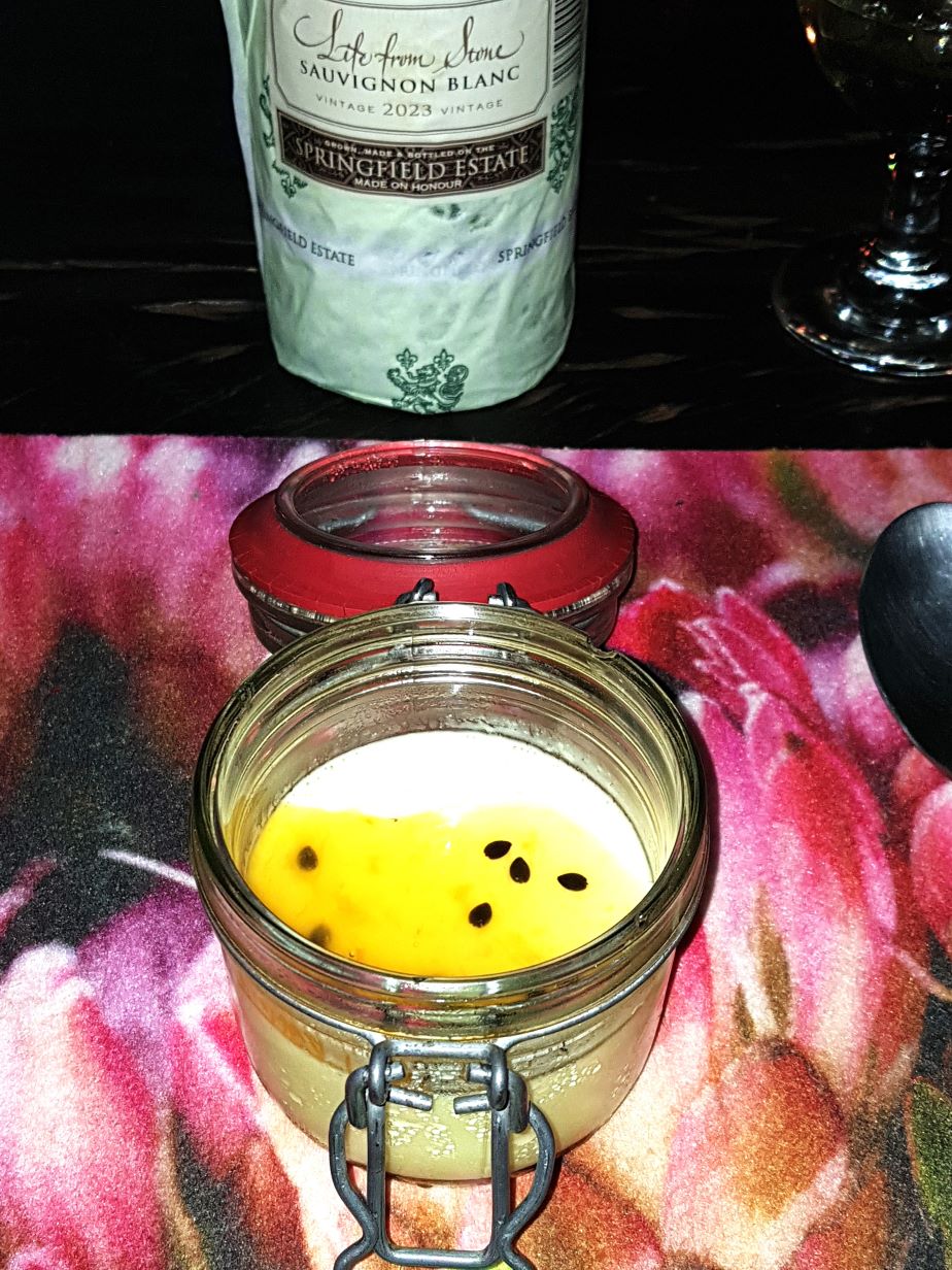 granadilla cheese cake at Mostetlha Bush Camp