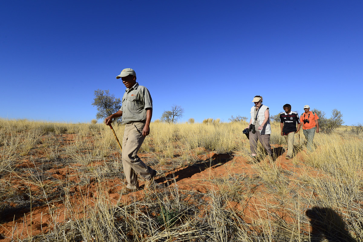 guided walk at !Xaus Lodge