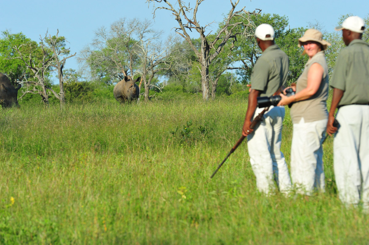 Walking with the White Rhinos, taken on a guided walking safari in the Greater Kruger National Park