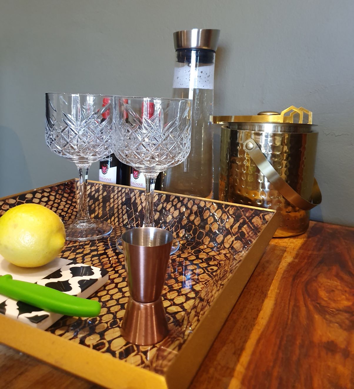 mini bar in classic suite at Last Word Madikwe mini bar in classic suite at Last Word Madikwe