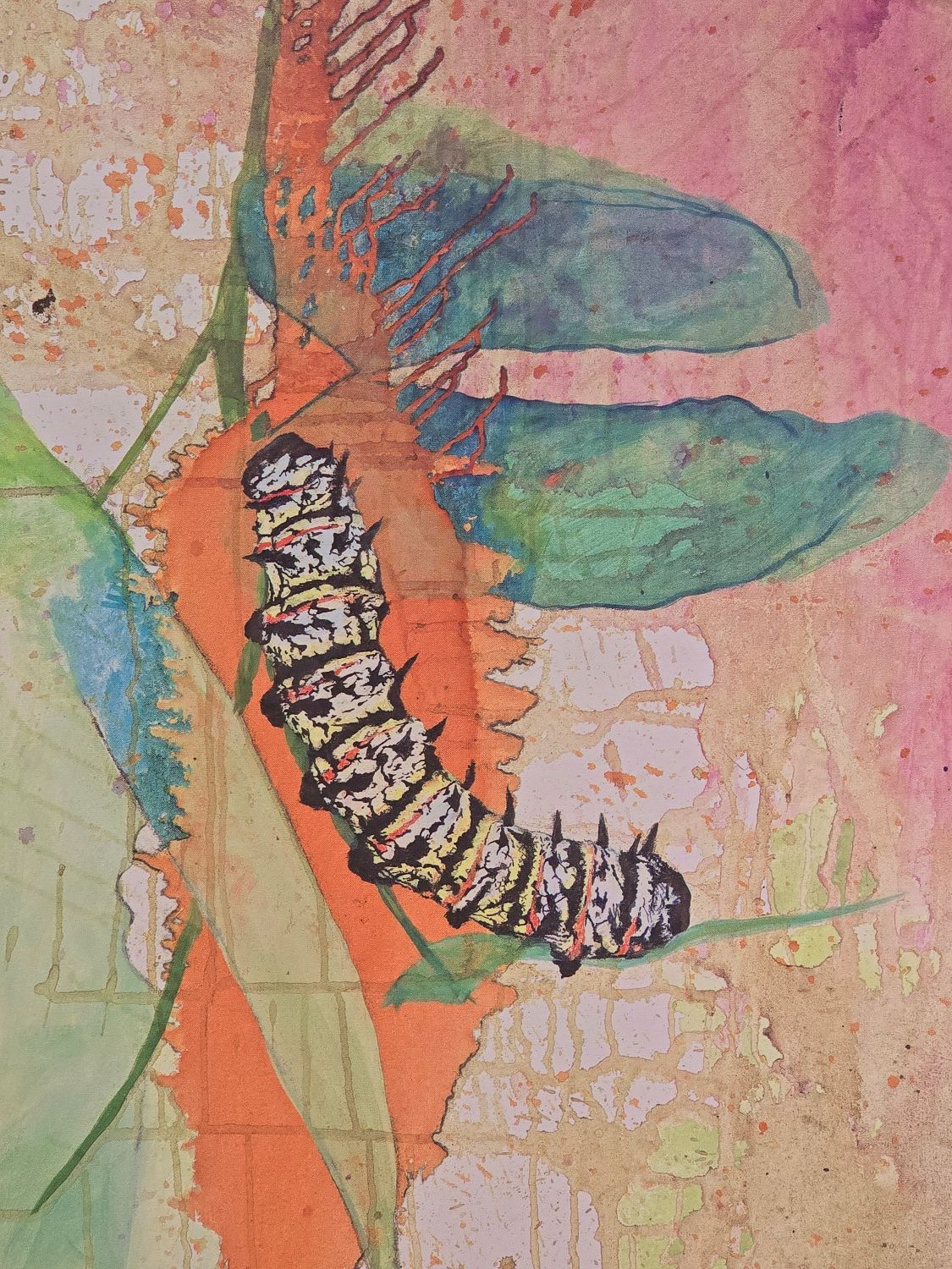 Mopani worm mural on the wall at Travelodge Kasane