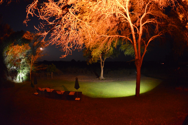night view in Protea Hotel garden night view in Protea Hotel garden