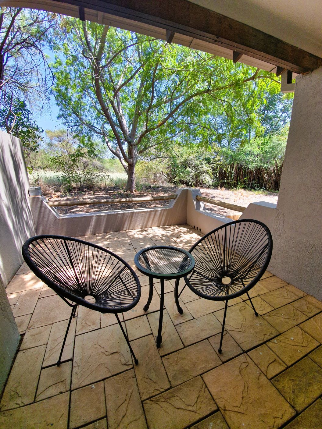 The patio off the classic suite bedroom at Last Word Madikwe The patio off the classic suite bedroom at Last Word Madikwe