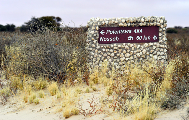 sign to Polentswa Lodge sign to Polentswa Lodge