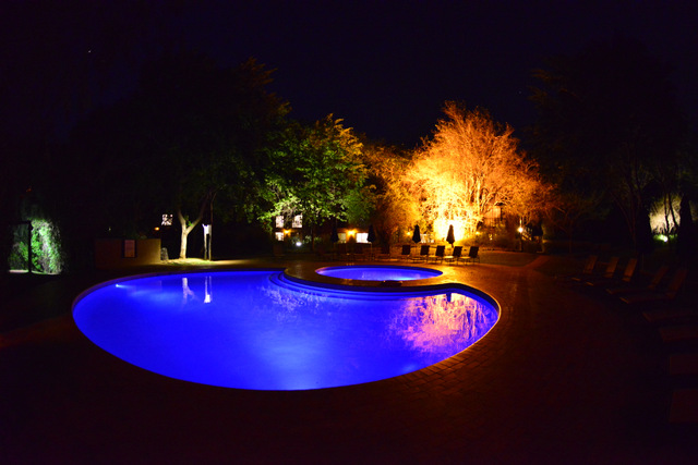 Protea's swimming pool at night Protea's swimming pool at night