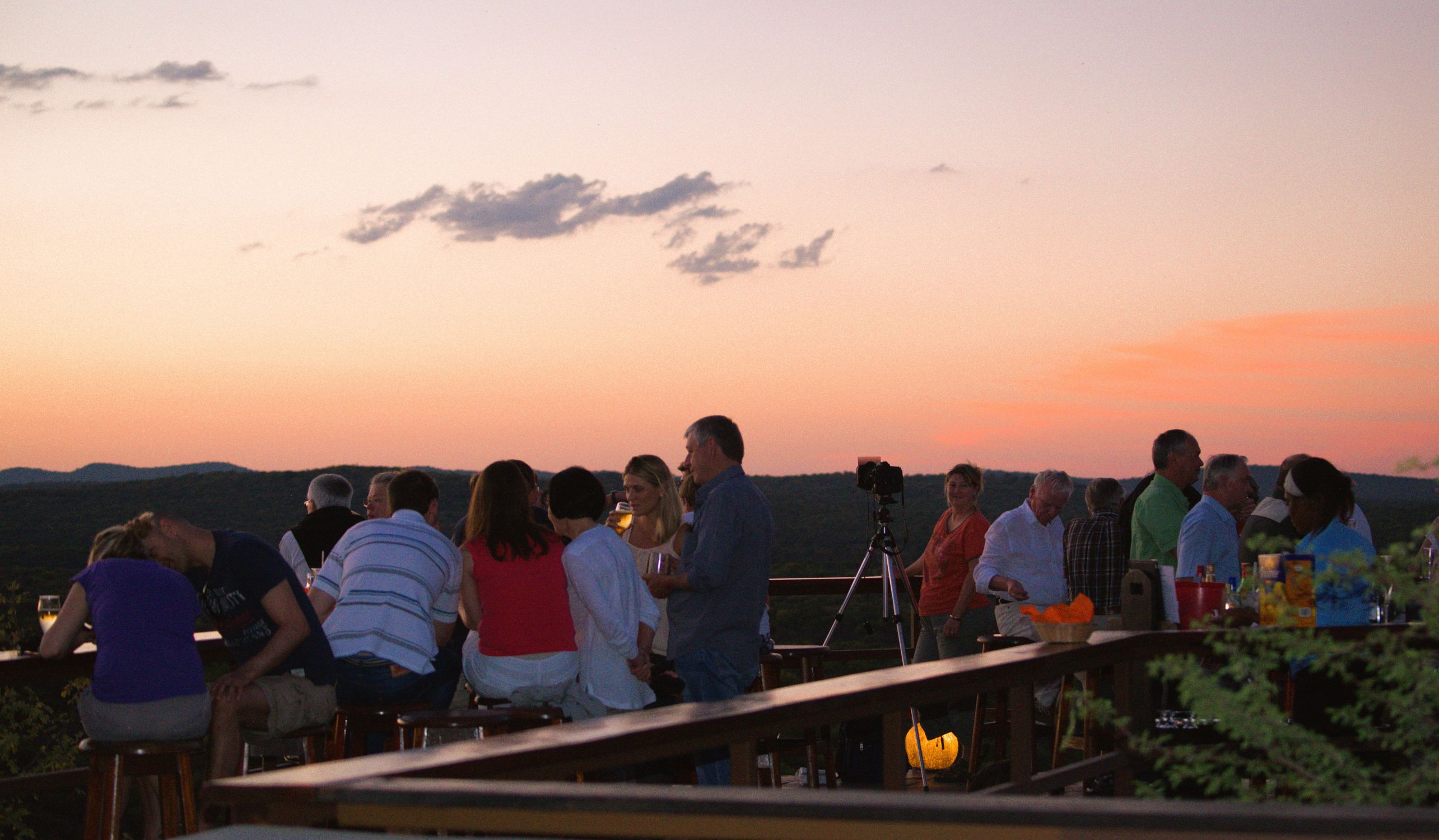 Sunset cocktail hour at Etosha Safari Lodge