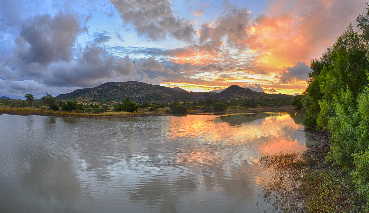 sunset from Ratlhogo hide