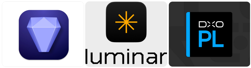 Topaz photo ai + Luminar Neo + DXO Photo Lab