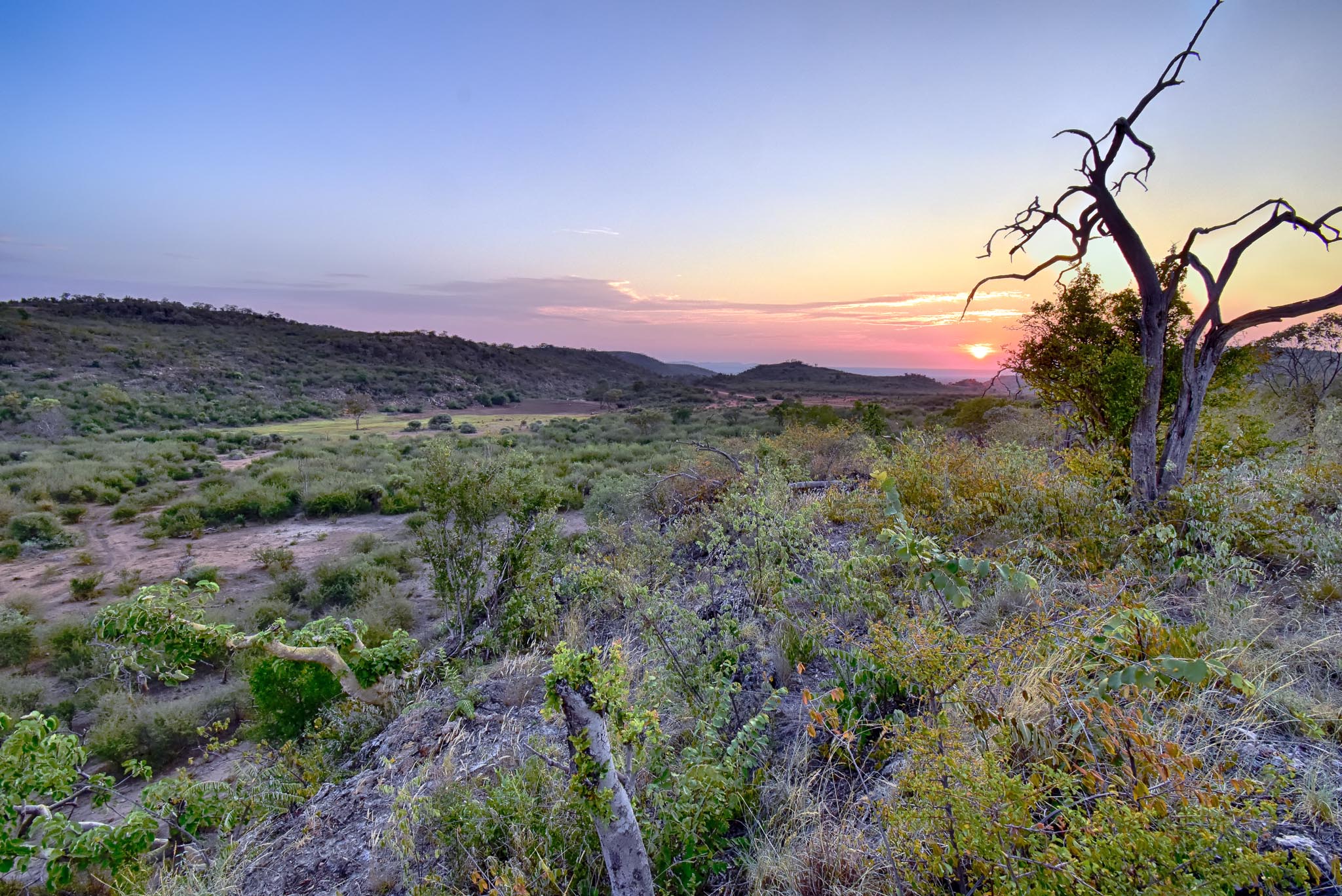 Sunrise over Valley View in Madikwe