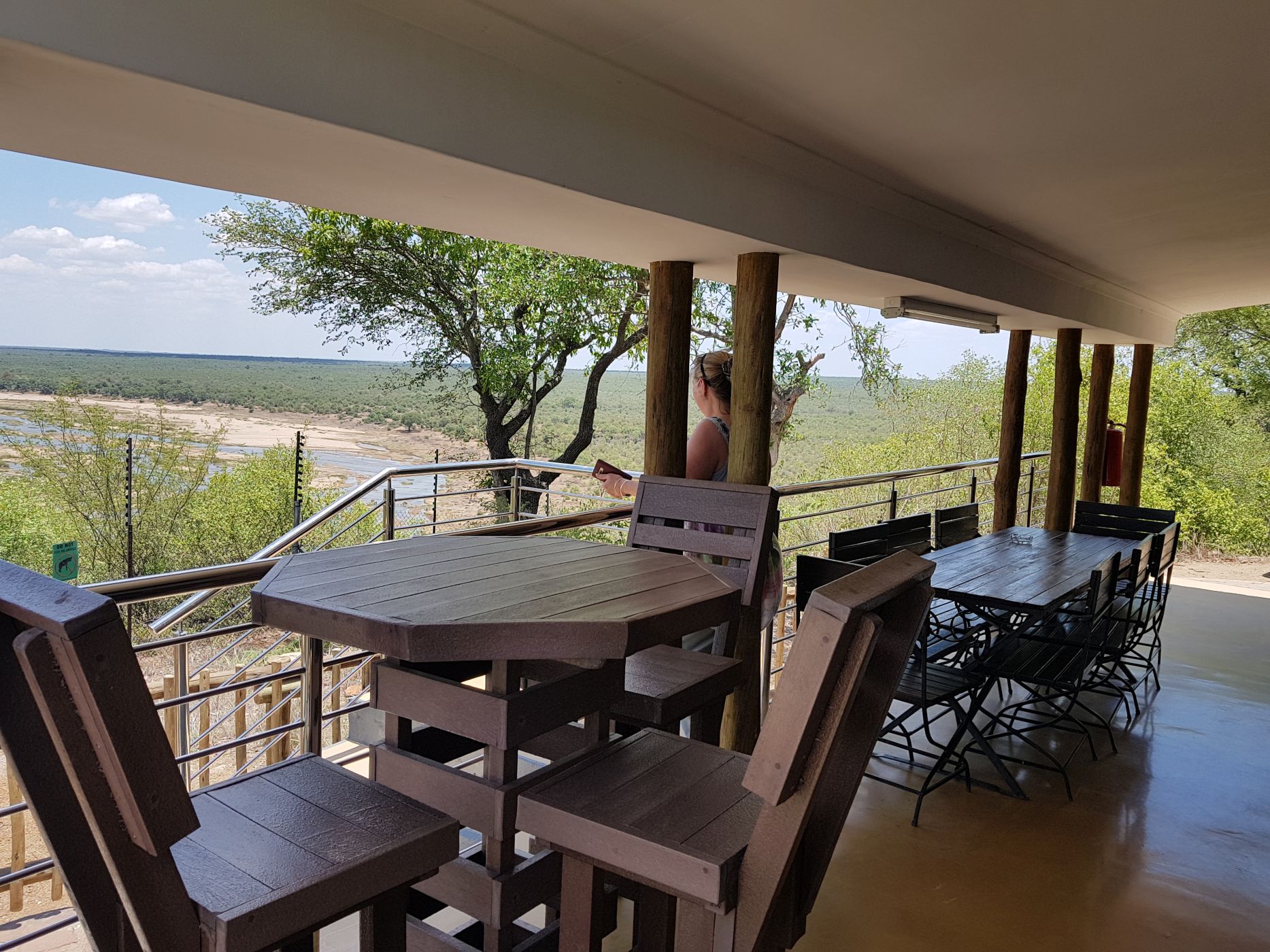 veranda at bungalow 9 in Olifants Camp